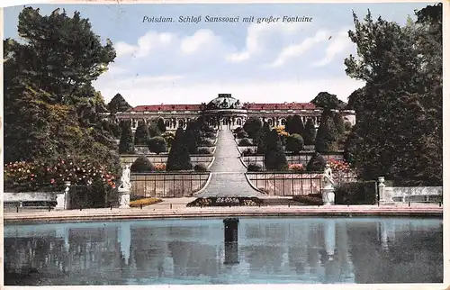 Potsdam Schloss Sanssouci mit großer Fontaine gl1940 168.350