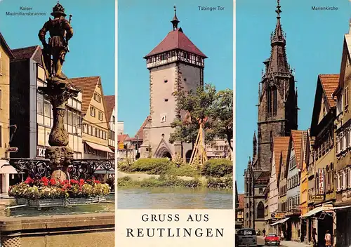 Reutlingen Brunnen Tübinger Tor Marienkirche ngl 170.423