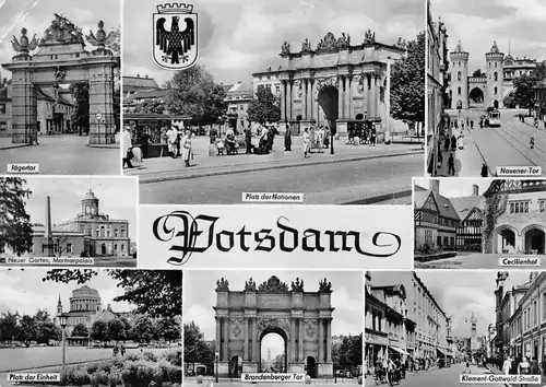 Potsdam Teilansichten Mehrbildkarte gl1960 168.387
