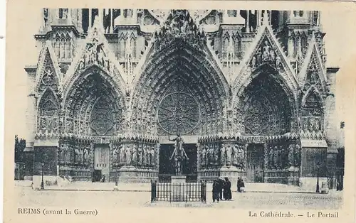 Reims (Marne) La Cathédrale, Le Portail ngl G3587