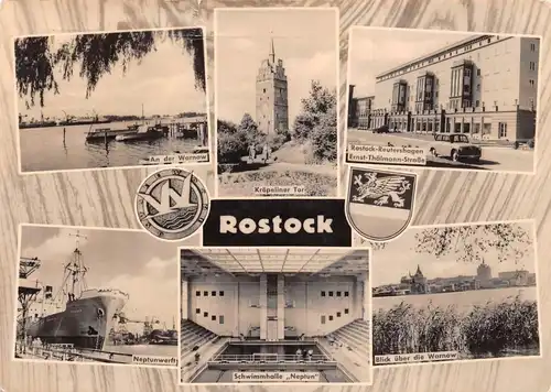 Rostock Warnow Tor Schwimmhalle Werft glca.1980 170.200