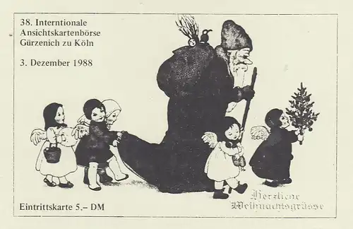 Köln a.Rh., 38. Internationale Ansichtkartenbörse, Eintrittskarte ngl G6560