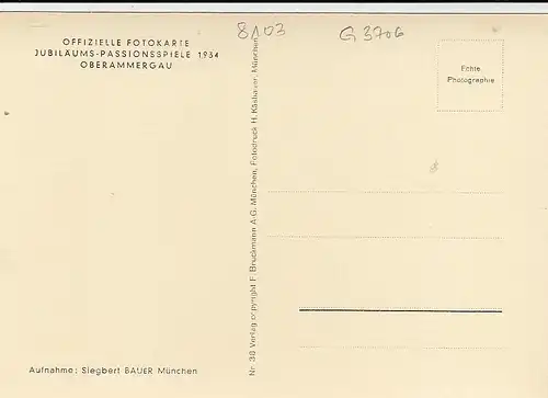 Oberammergau, Obb., Jubiläums Passionsspiele 1934, Christus vor Annas ngl G3706