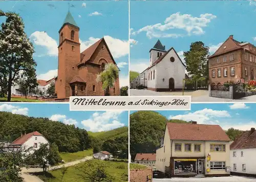 Mittelbrunn auf der Sickingerhöhe, Mehrbildkarte glum 1960? G5455