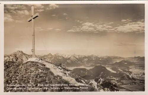 Branderschroffen, Blick auf Tegelberghaus und Füssen ngl G3608