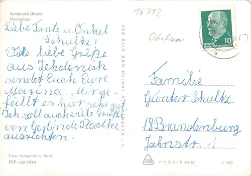 Zehdenick Marktplatz glca.1970 168.338