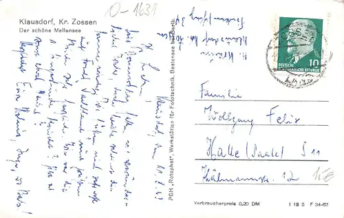 Klausdorf (Kreis Zossen) Mellensee gl1963 168.581