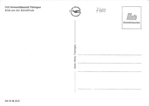 Tübingen Blick von der Schlosslinde ngl 170.699