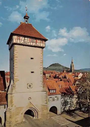 Reutlingen Tübinger Tor mit Marienkirche und Achalm ngl 170.419