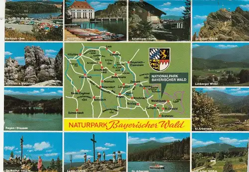 Bayerischer Wald, Naturpark, Mehrbildkarte gl1975 G3856