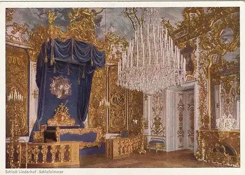 Ettal, Königl. Schloss Linderhof, Schlafzimmer ngl G3747