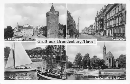 Brandenburg (Havel) Steinstraße Steintorturm Salzhof gl1960 168.756