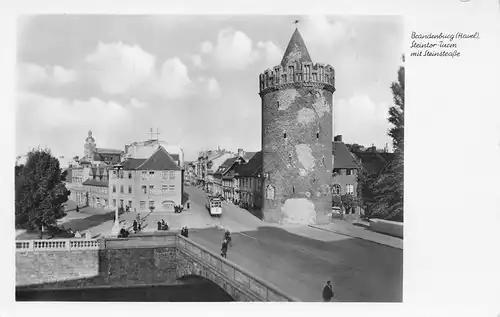 Brandenburg (Havel) Steintorturm mit Steinstraße ngl 168.775