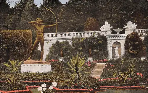 Potsdam Sanssouci Sizilianischer Garten und Bogenschütze gl1917 168.469