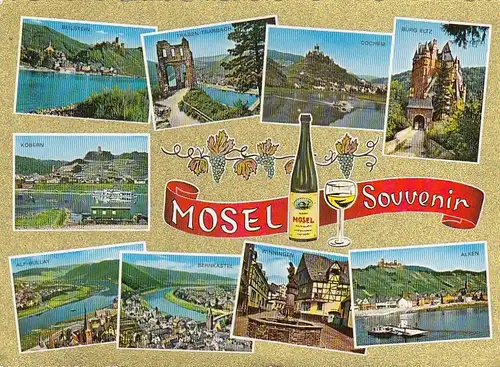 Mosel-Souvenir, Mehrbildkarte ngl G3931