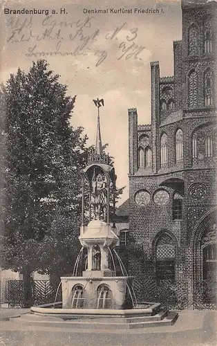 Brandenburg (Havel) Kurfürstendenkmal feldpgl1916 168.796