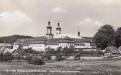 St.Peter, Hochschwarzwald, Barockkirche mit Priesterseminar gl1962 G6312