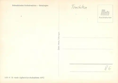 Reutlingen-Betzingen Volkstrachten ngl 170.879