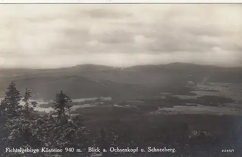 Fichtelgebirge Kösseine, Blick auf Ochsenkopf und Schneeberg ngl G4027