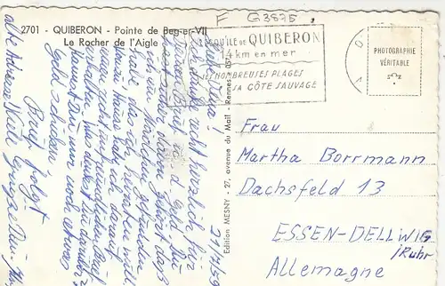 Quiberon, Pointe de Beg-er-VII, Le Rocher de 'Aigle gl1959 G3875