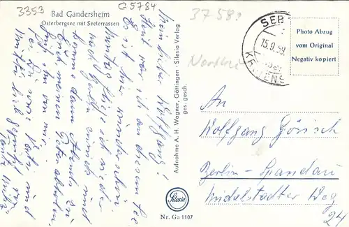 Bad Gandersheim am Harz, Osterbergsee mit Seeterrassen gl1959 G5784