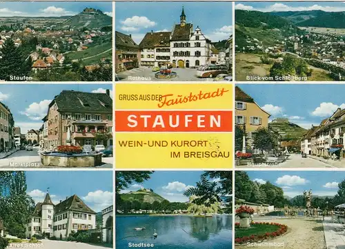 Fauststadt Staufen i.Brg., Mehrbildkarte gl1971 G6425