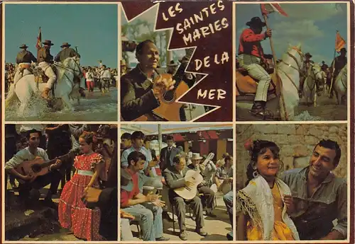 Les Saintes-Marie-sur-la Mer (bouches du Rhone) La procession glum 1950? G4764