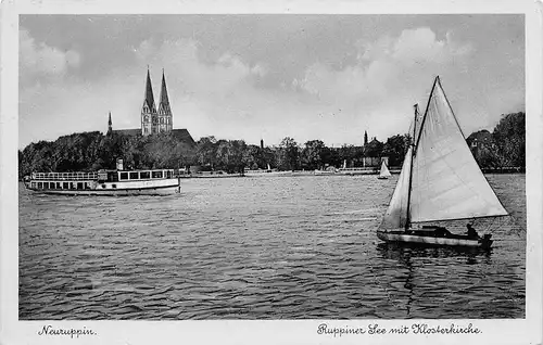 Neuruppin Ruppiger See mit Klosterkirche ngl 169.024