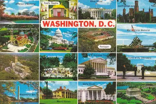 Washington D.C., Mehrbildkarte gl1990 G4126