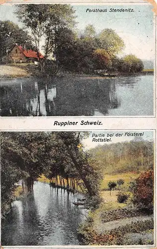 Ruppiner Schweiz Forsthaus Stendenitz Försterei Rottstiel feldpgl1917 169.029