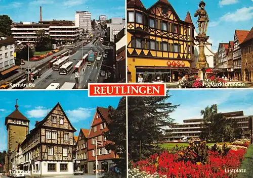 Reutlingen Karlstraße Marktbrunnen Tor Listplatz ngl 171.017