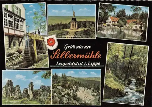 Leopoldstal, Teutoburger Wald, Waldhotel Silbermühle, Mehrbildkarte gl1965? G6506