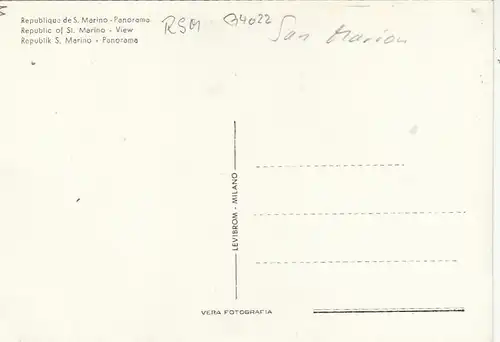 Repubblica di S.Marino, Panorama ngl G4022