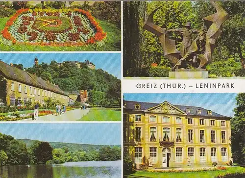 Greiz, Thür., Leninpark, Mehrbildkarte ngl G6551