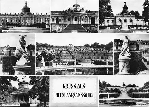 Potsdam-Sanssouci Teilansichten Mehrbildkarte gl1962 168.388