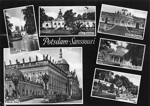 Potsdam-Sanssouci Teilansichten Mehrbildkarte gl1965 168.393