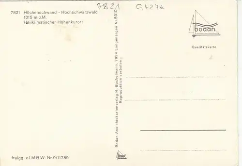 Höchenschwand, Schwarzwald, Mehrbildkarte ngl G4276