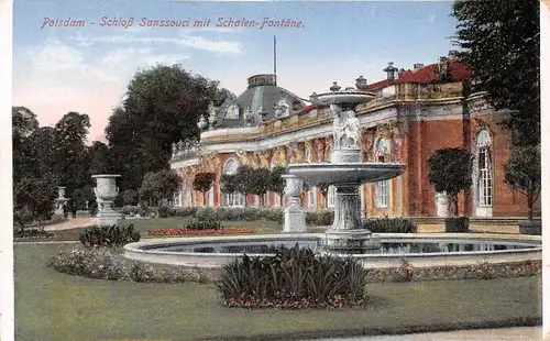 Potsdam Sanssouci mit Schalen-Fontaine ngl 168.464