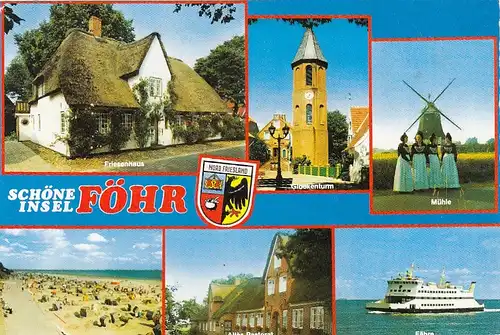 Nordsee-Insel Föhr, Mehrbildkarte gl1990 G4108