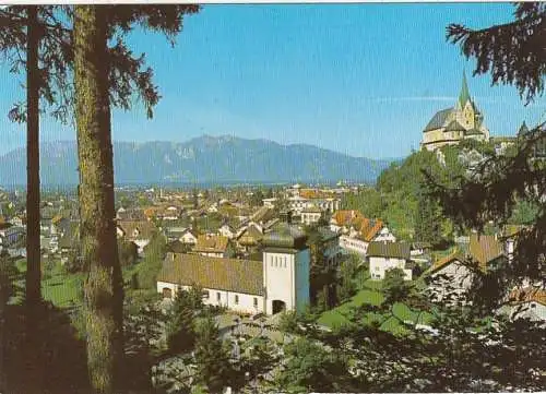 Rankweil, Vorarlberg, Bergkirche mit Stadtansicht gl1974 G4978