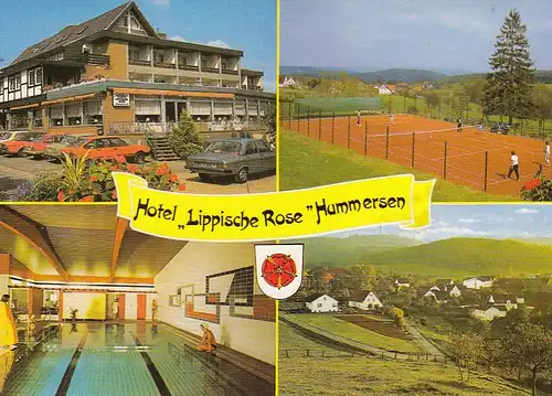 Lügde 2 - Hummen, Weserbergland, Hotel-Restaurant "Lippische Rose" gl1987 G6081