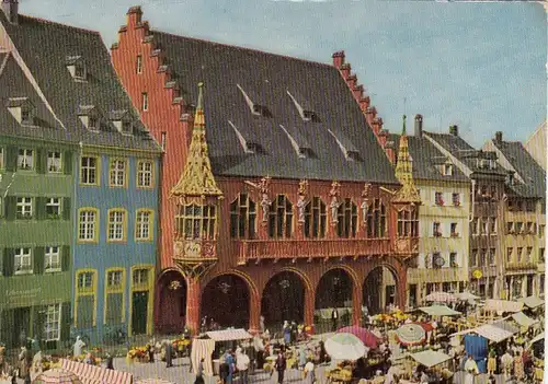 Freiburg i.Breisgau, Markt beim historischen Kaufhaus gl1966? G4358