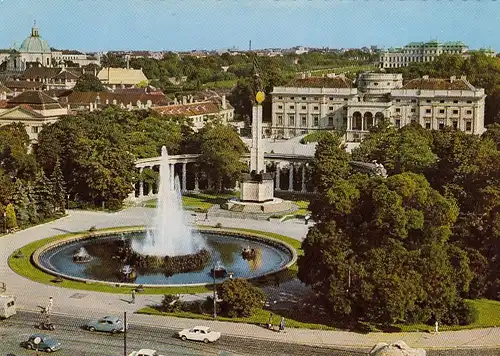 Wien, Schwarzenbergplatz, Hochstrahlbrunnen ngl G5041