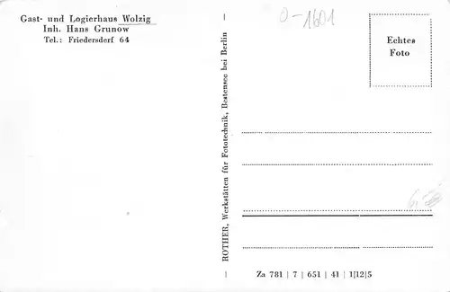 Wolzig Gast- und Logierhaus ngl 168.561