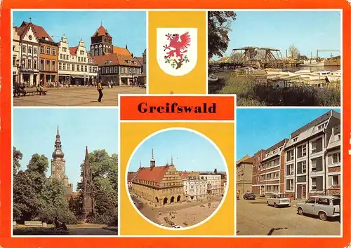 Greifswald Teilansichten Mehrbildkarte gl1990 169.363