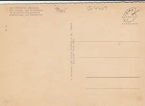 Bad Peterstal, Krankenhaus und Sanatorium ngl G4409