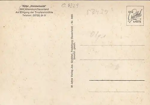 Attendorn, Sauerland, Hotel "Himmelreich" ngl G6229