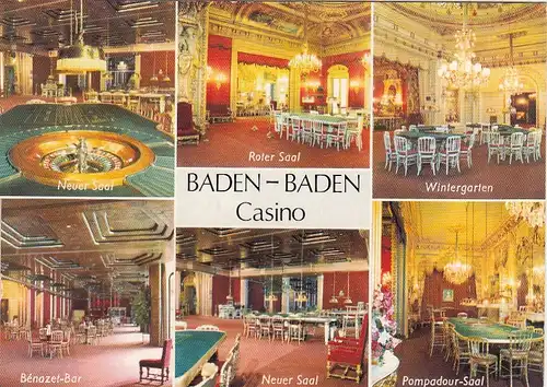 Baden-Baden, Casino, Mehrbildkarte ngl G6771