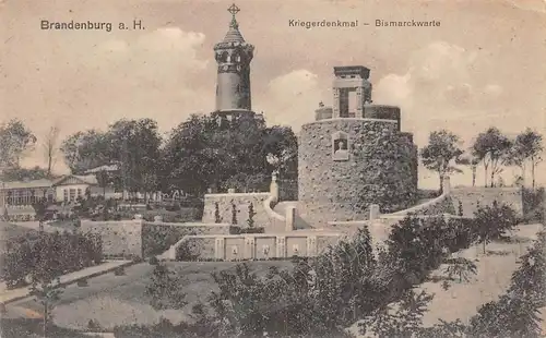 Brandenburg (Havel) Bismarckwarte Kriegerdenkmal feldpgl1915 168.643