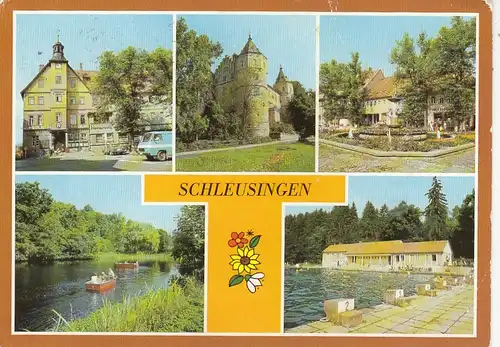 Schleusingen Kr.Suhl, Thür., Mehrbildkarte nglum 1980? G6270